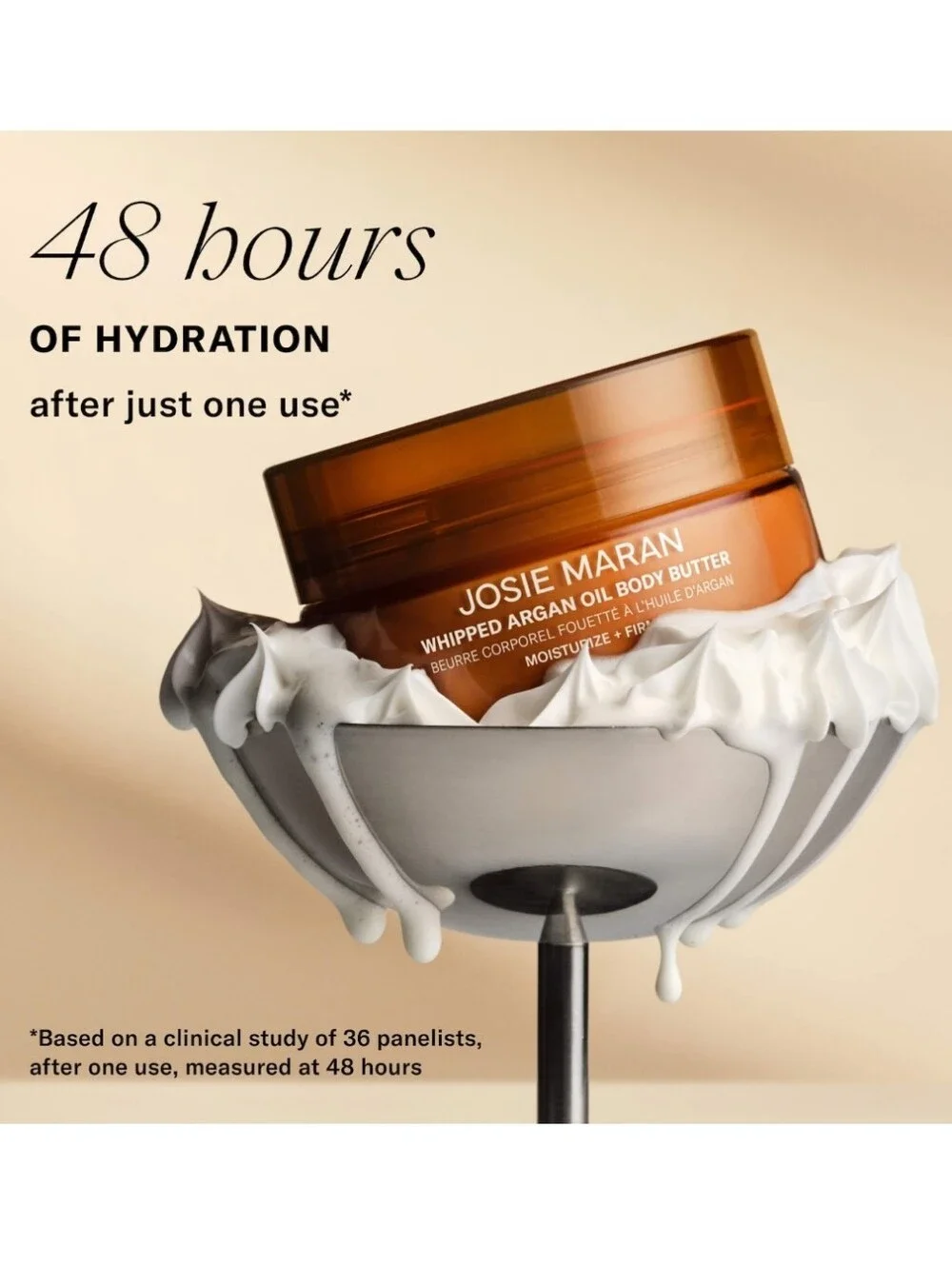 JOSIE MARAN In Bed Whipped Argan Oil Body Butter Jar
